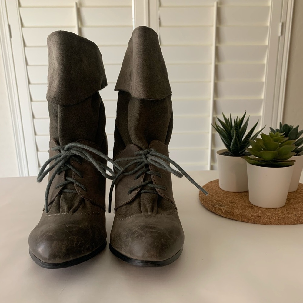 Anthropology Grey Boots